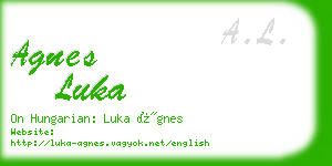 agnes luka business card